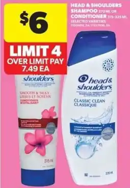 Real Canadian Superstore Head & Shoulders shampoo or conditioner offer