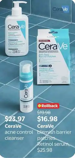 Walmart CeraVe acne control cleanser offer