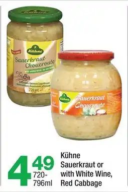 Highland Farms Kühne Sauerkraut or Sauerkraut with White Wine, Red Cabbage offer