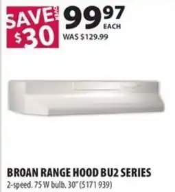 Co-op Broan range hood bu2 series offer
