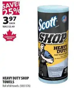 Co-op Scott heavy duty shop towels offer