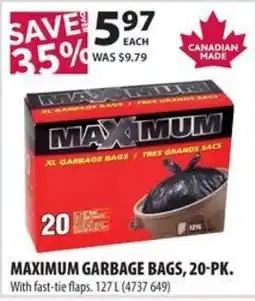 Co-op Maximum garbage bags offer