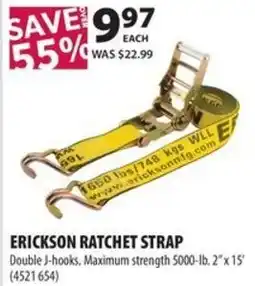 Co-op Ericksen ratchet strap offer