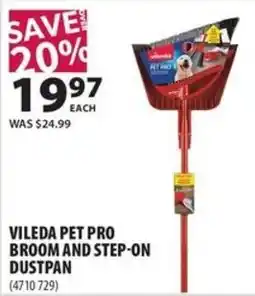 Co-op Vileda pet pro broom and step-on dustpan offer