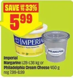 FreshCo Imperial margarine or Philadelphia cream cheese offer