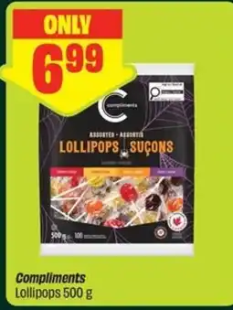 FreshCo Compliments lollipops offer