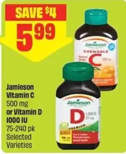 FreshCo Jamieson Vitamin C 500 mg or Vitamin D 1000 IU offer