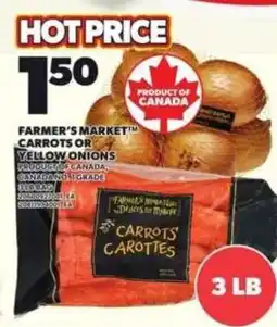 Loblaws Farmer's Market carrots or yellow onions offer