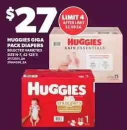 Loblaws Huggies giga pack diapers offer