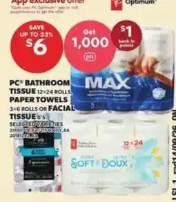 Loblaws PC bathroom tissue offer
