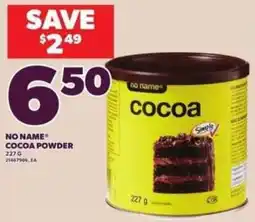 Loblaws No Name cocoa powder offer