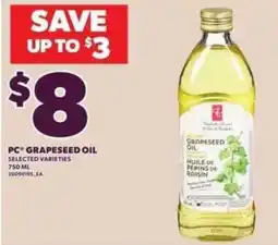 Loblaws PC grapeseed oil offer