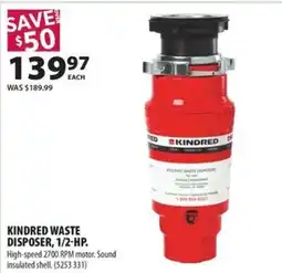 Co-op Kindred waste disposer offer