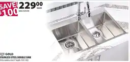 Co-op Co-op gold stainless steel double sink offer