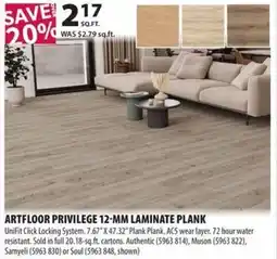 Co-op Artfloor privilege 12-mm laminate plank offer