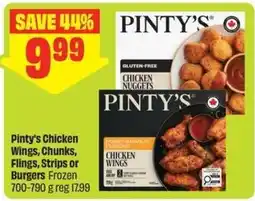 FreshCo Pinty's chicken wings, chunks, flings, strips or burgers frozen offer