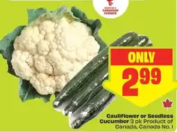 FreshCo Cauliflower or Seedless Cucumber offer