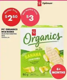 Loblaws PC Organics rice rusks offer