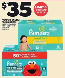 Loblaws Pampers econo pack diapers offer