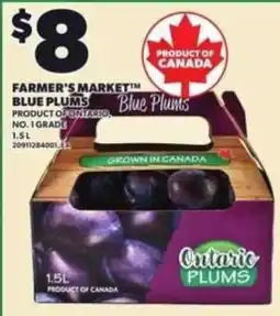 Loblaws Farmer's Market blue plums offer