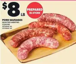 Loblaws Pork sausages offer