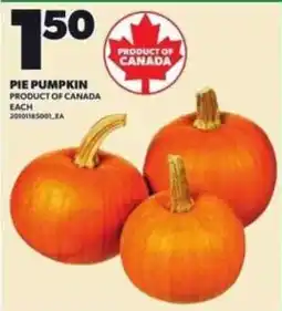 Loblaws Pie pumpkin offer