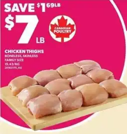 Loblaws Canadian poultry chicken thighs boneless skinless offer