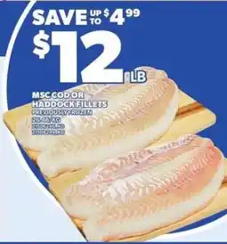 Loblaws MSC Cod or Haddock Fillets offer