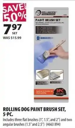 Co-op Rolling Dog paint brush set offer