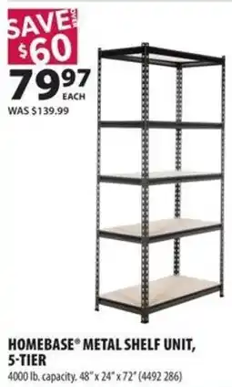 Co-op Homebase metal shelf unit offer