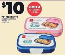 Loblaws PC kids bento offer