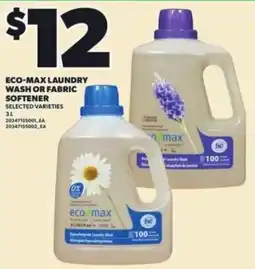 Loblaws Eco Max laundry wash or fabric softener offer