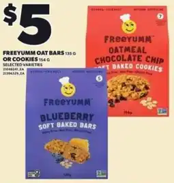Loblaws Freeyumm oat bars or cookies offer