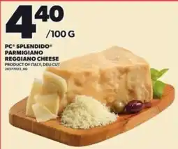 Loblaws PC Splendid Parmigiano Reggiano Cheese offer