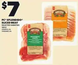 Loblaws PC Splendido sliced meat offer