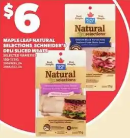 Loblaws Maple Leaf Natural Selections deli sliced meats offer