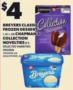 Loblaws Breyers classic frozen dessert offer