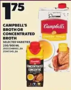 Loblaws Campbell's broth or concentrated broth offer