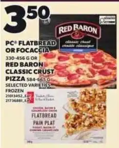 Loblaws Red Baron flatbread or focaccia pizza offer