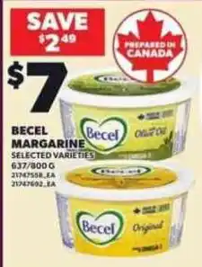 Loblaws Becel margarine selected varieties offer