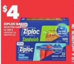 Loblaws Ziploc sandwich bags offer