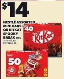 Loblaws Nestle assorted mini bars or kitkat spooky break offer