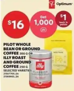 Loblaws Pilot whole bean or ground coffee and ground coffee offer