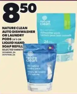 Loblaws Nature clean auto dishwasher or laundry pods 24s or liquid hand soap refill offer