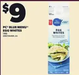Loblaws PC blue menu egg whites offer