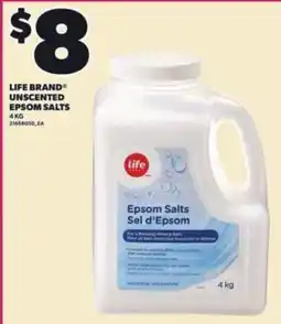 Loblaws Life Brand unscented epsom salts offer
