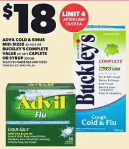 Loblaws Advil cold & sinus offer