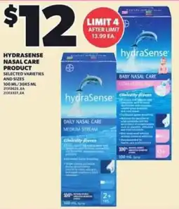 Loblaws hydrasense nasal care product offer