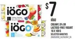 Loblaws iogo creamy 0% or lactose free yogurt offer
