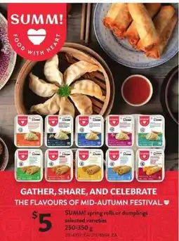 Loblaws Summ! spring rolls or dumplings offer
